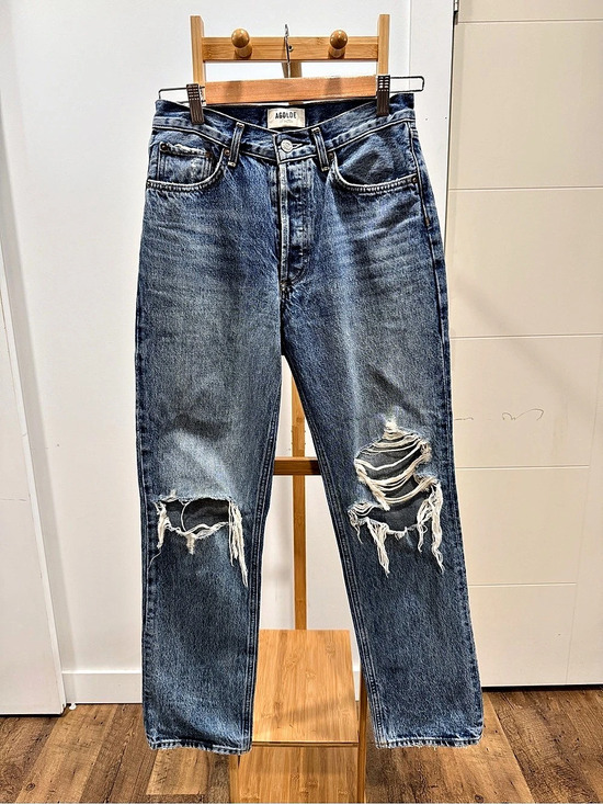 Agolde Denim - AGOLDE 90's Pinch Waist High Rise Straight Jean Jeans Blue Waist 27
